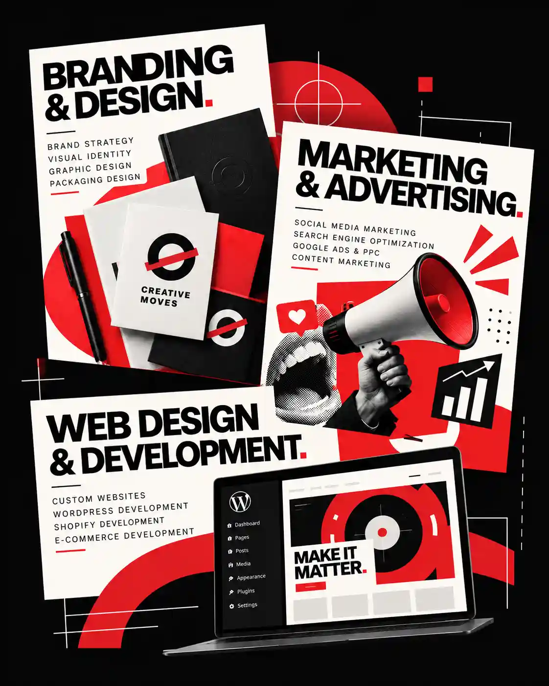 Creative Moves animated brand identity artwork